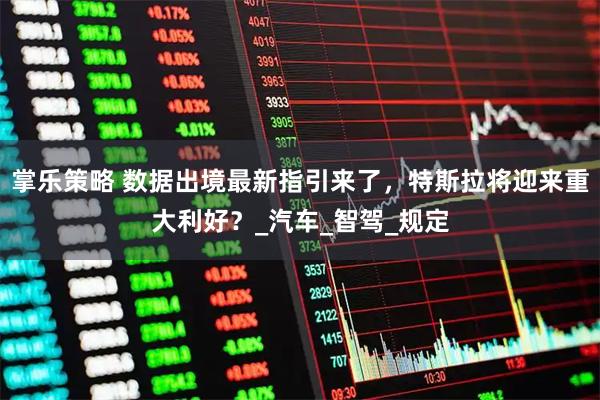 掌乐策略 数据出境最新指引来了，特斯拉将迎来重大利好？_汽车_智驾_规定