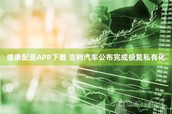 盛康配资APP下载 吉利汽车公布完成极氪私有化